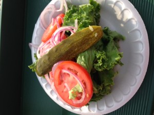 The salad made from a garnish tray!